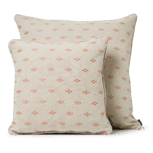 LAZE sierkussen 'Clover' beige met roze - diverse maten