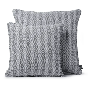 LAZE sierkussen 'Diamond' donker grijs en blauw - diverse maten