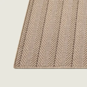Buitenkleed met visgraat & strepen - zand